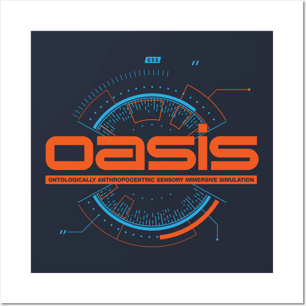 OASIS Navy Wall Art by Hataka